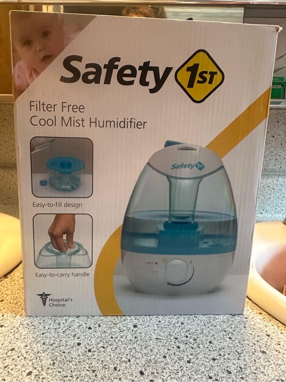 Safety 1st Filter-Free Cool Mist Humidifier - White & Teal